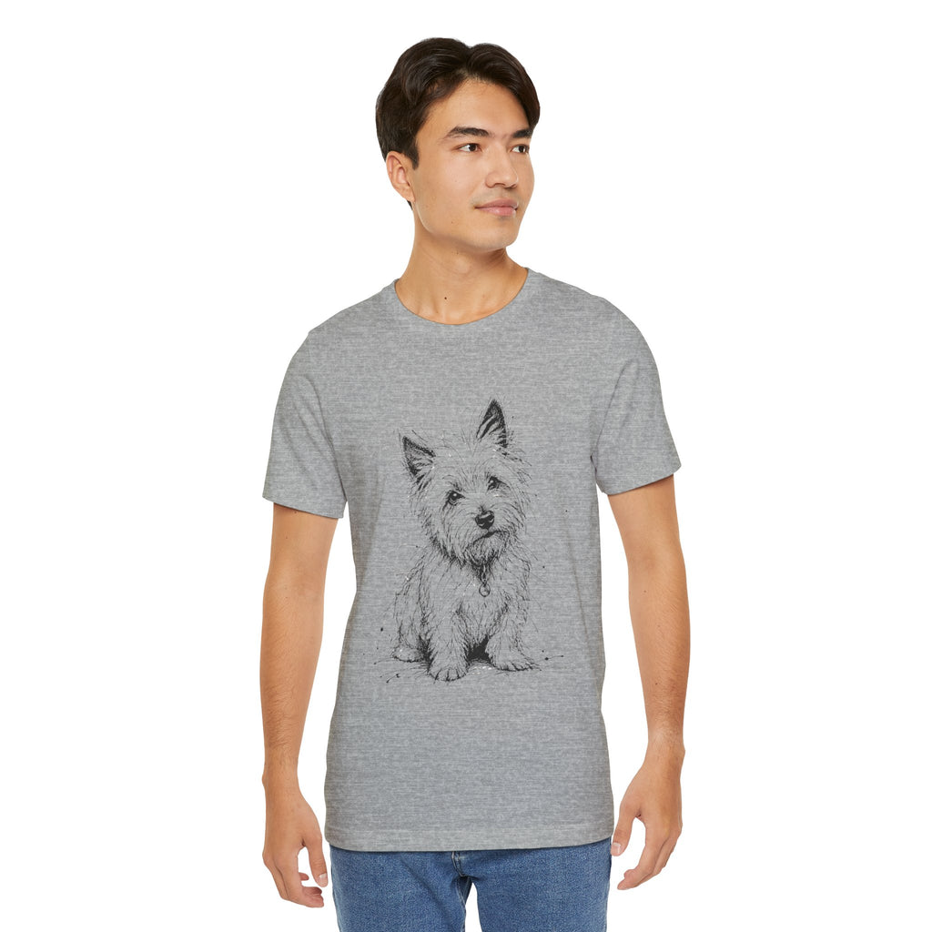 Westie Sketch T‑Shirt – Hand-Drawn West Highland White Terrier Tee