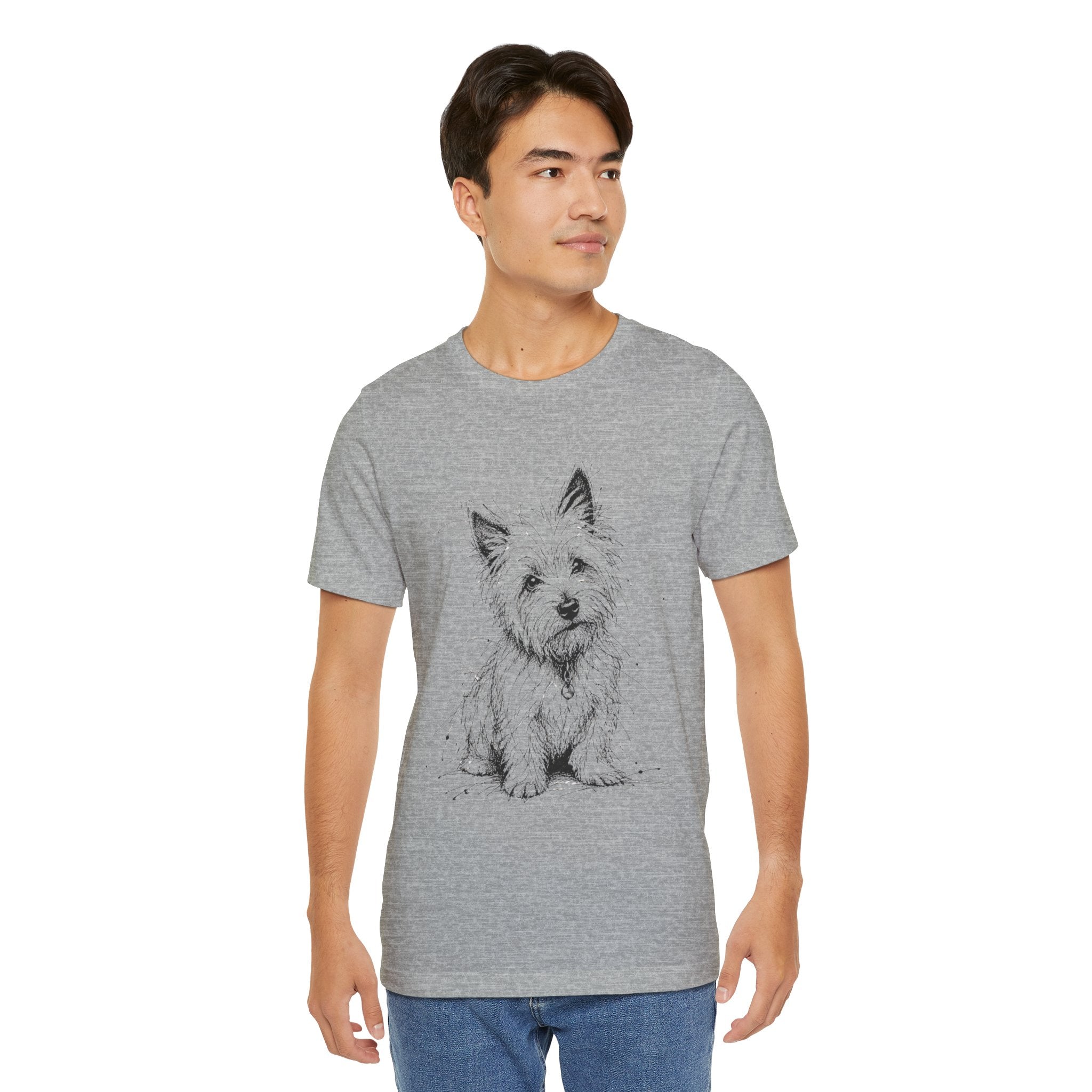 Westie Sketch T‑Shirt – Hand-Drawn West Highland White Terrier Tee
