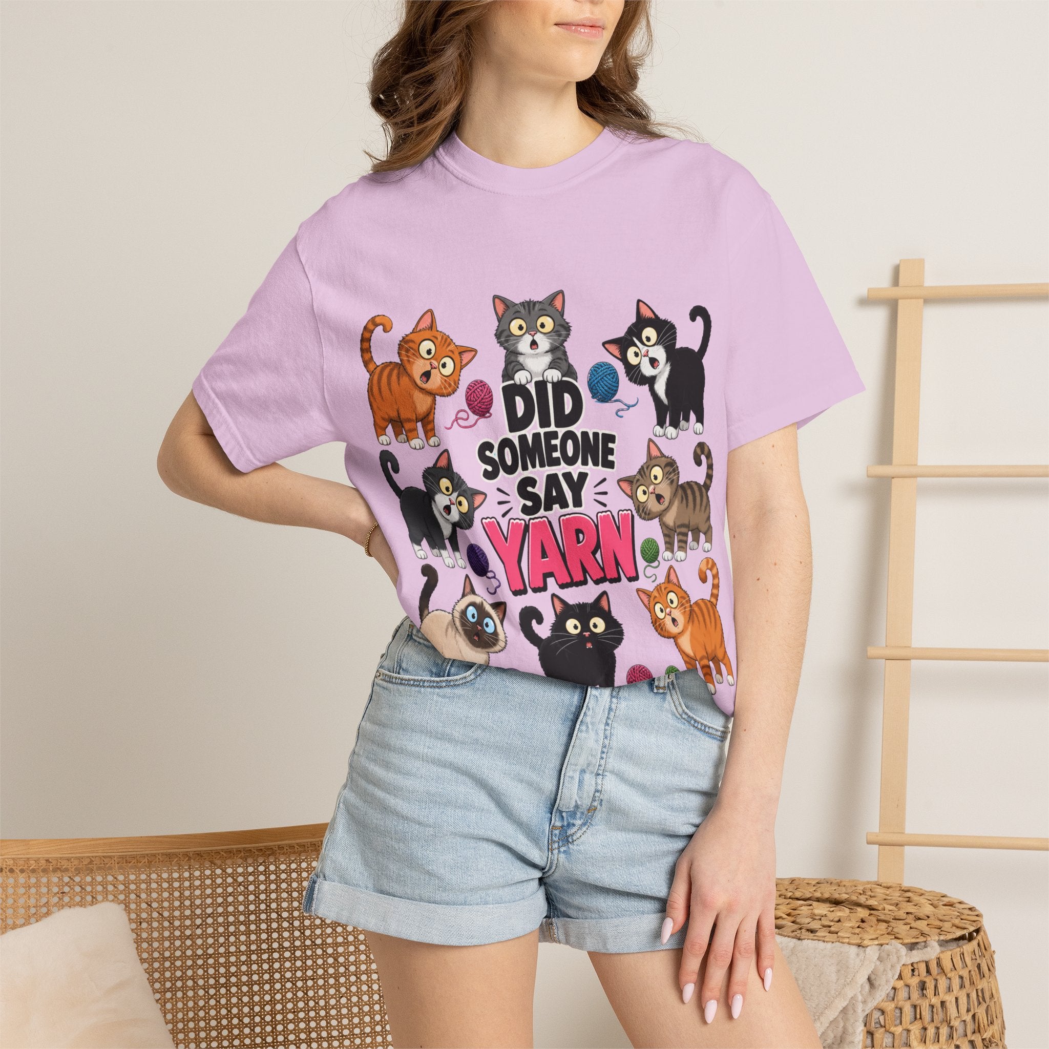 DID SOMEONE SAY YARN? Kittens Graphic T-Shirt