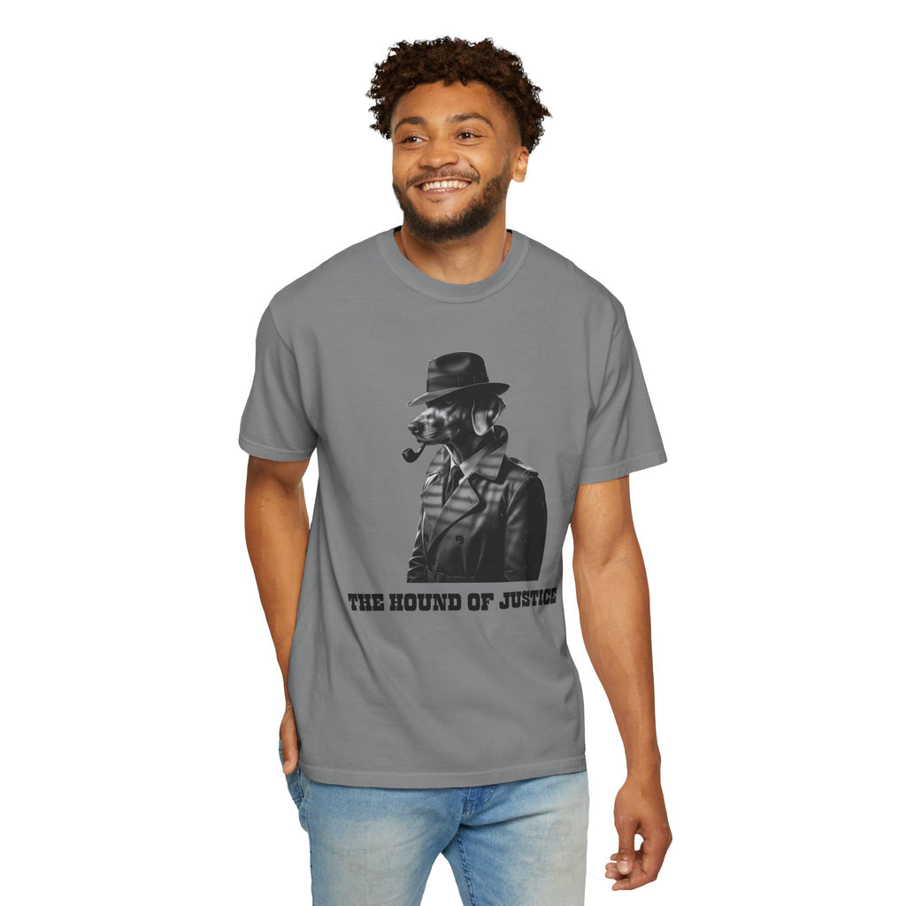 The Hound of Justice T-Shirt — Noir Detective Graphic Tee