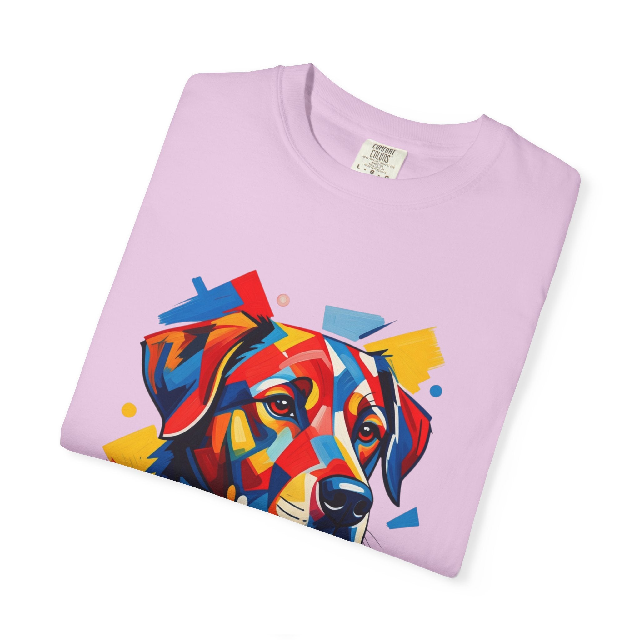 Labrador Pop-Art T-Shirt — Vibrant Multi-Color Dog Portrait