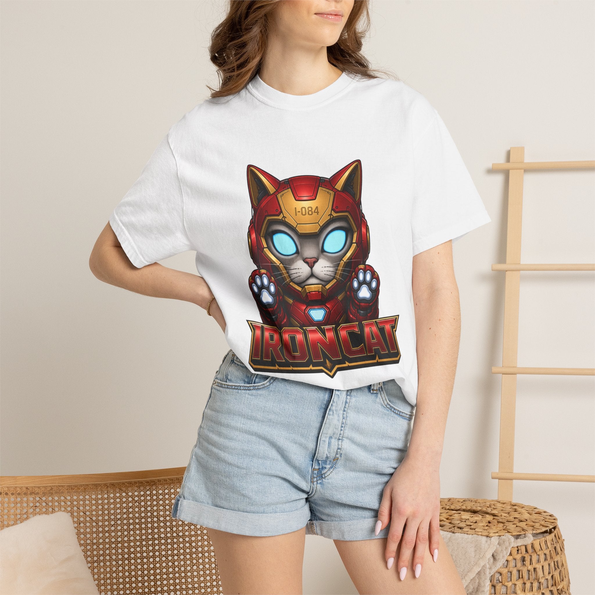 Ironcat T-Shirt — Superhero Mecha Cat Graphic Tee