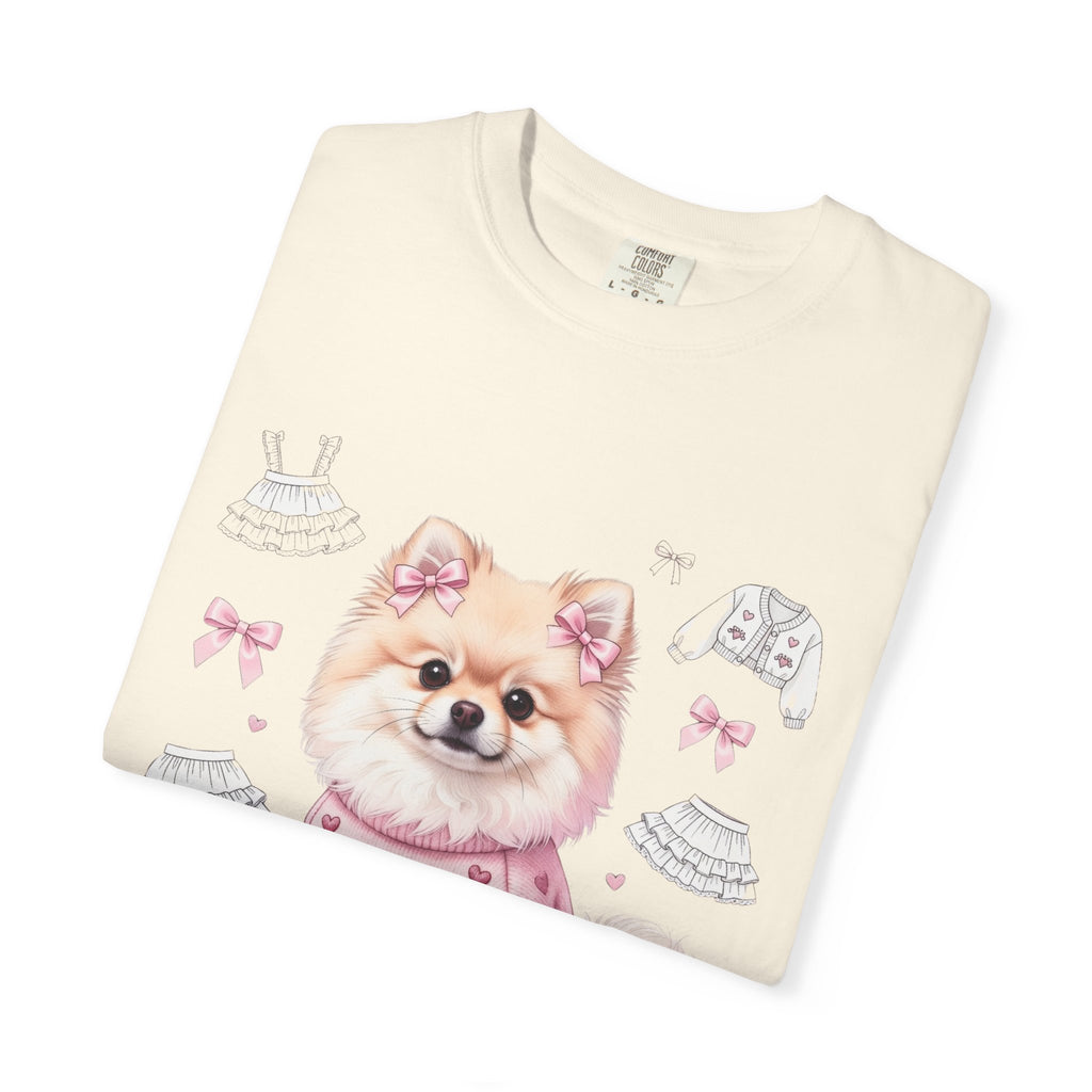 Pomeranian Coquette T-Shirt — 'coquette TikTok' Pastel Anime Dog Tee