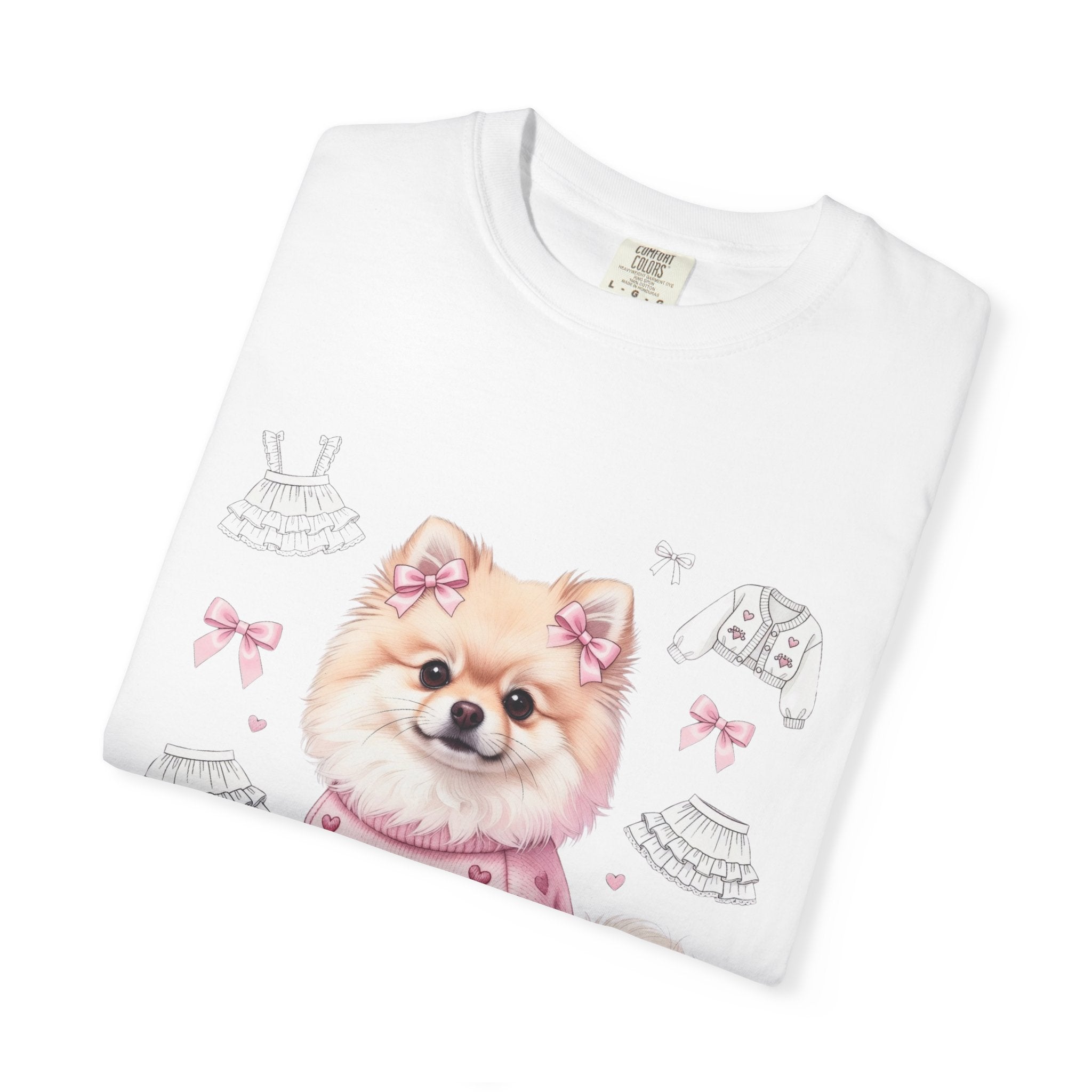 Pomeranian Coquette T-Shirt — 'coquette TikTok' Pastel Anime Dog Tee