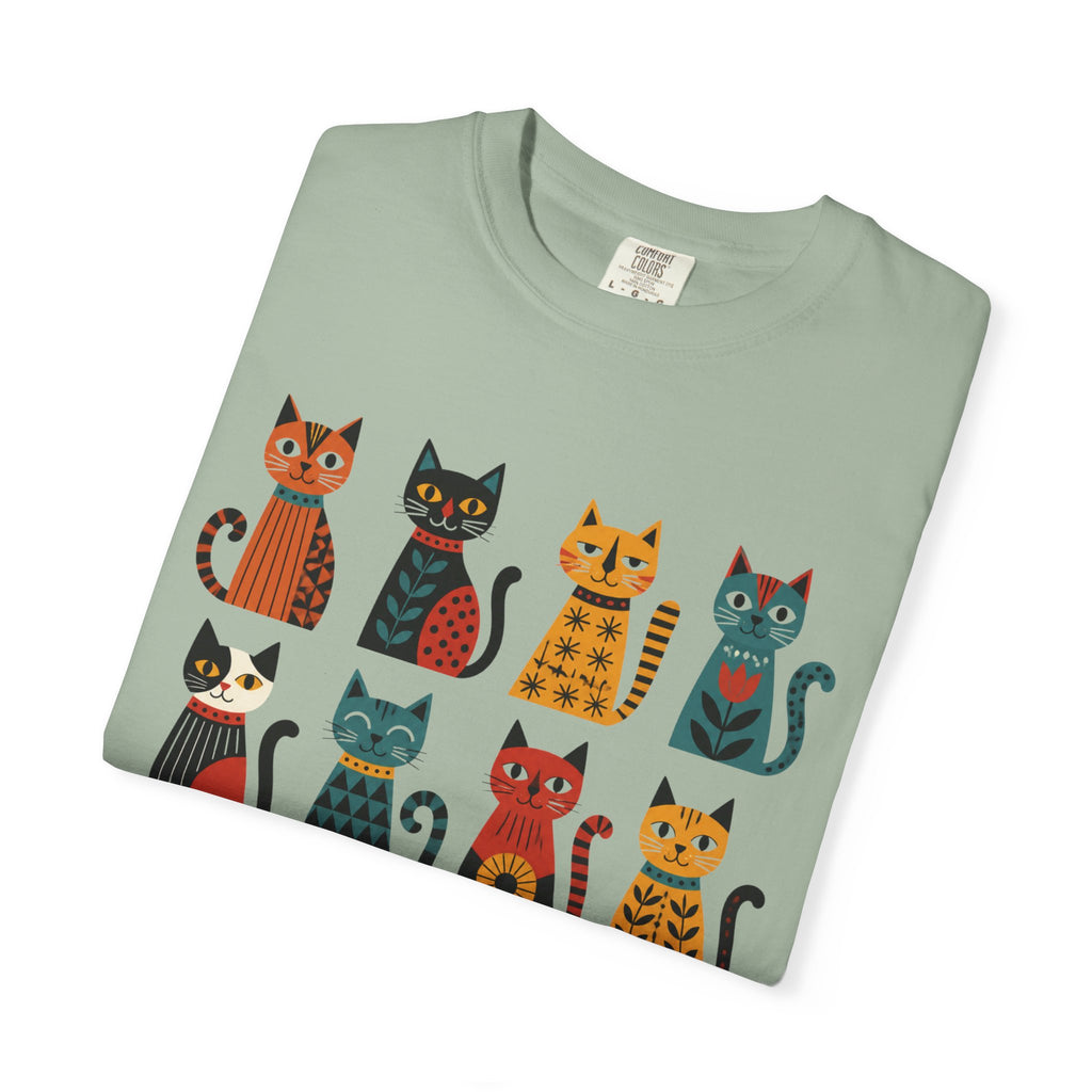 Nordic Folk Cats T-Shirt — 12 Scandinavian Patterned Cats