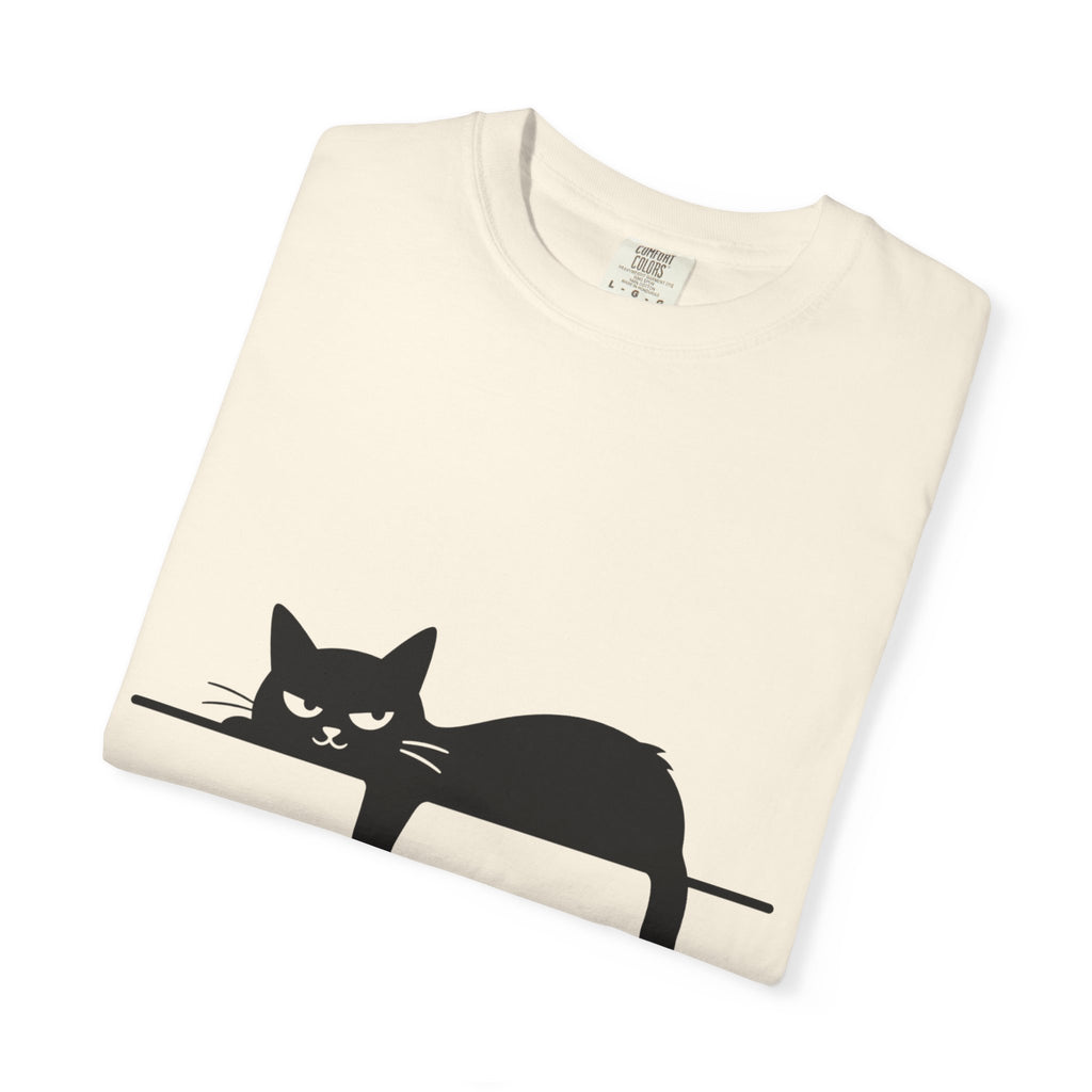 Grumpy Black Cat Silhouette T-Shirt