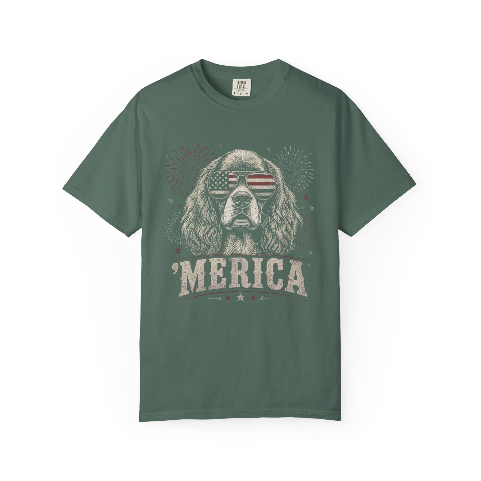 'MERICA Cocker Spaniel Aviator Sunglasses T-Shirt