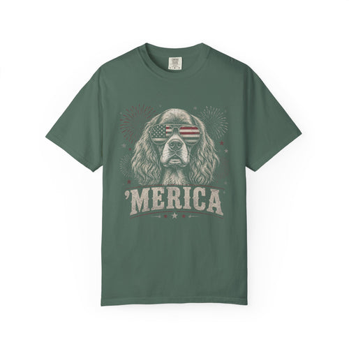 'MERICA Cocker Spaniel Aviator Sunglasses T-Shirt