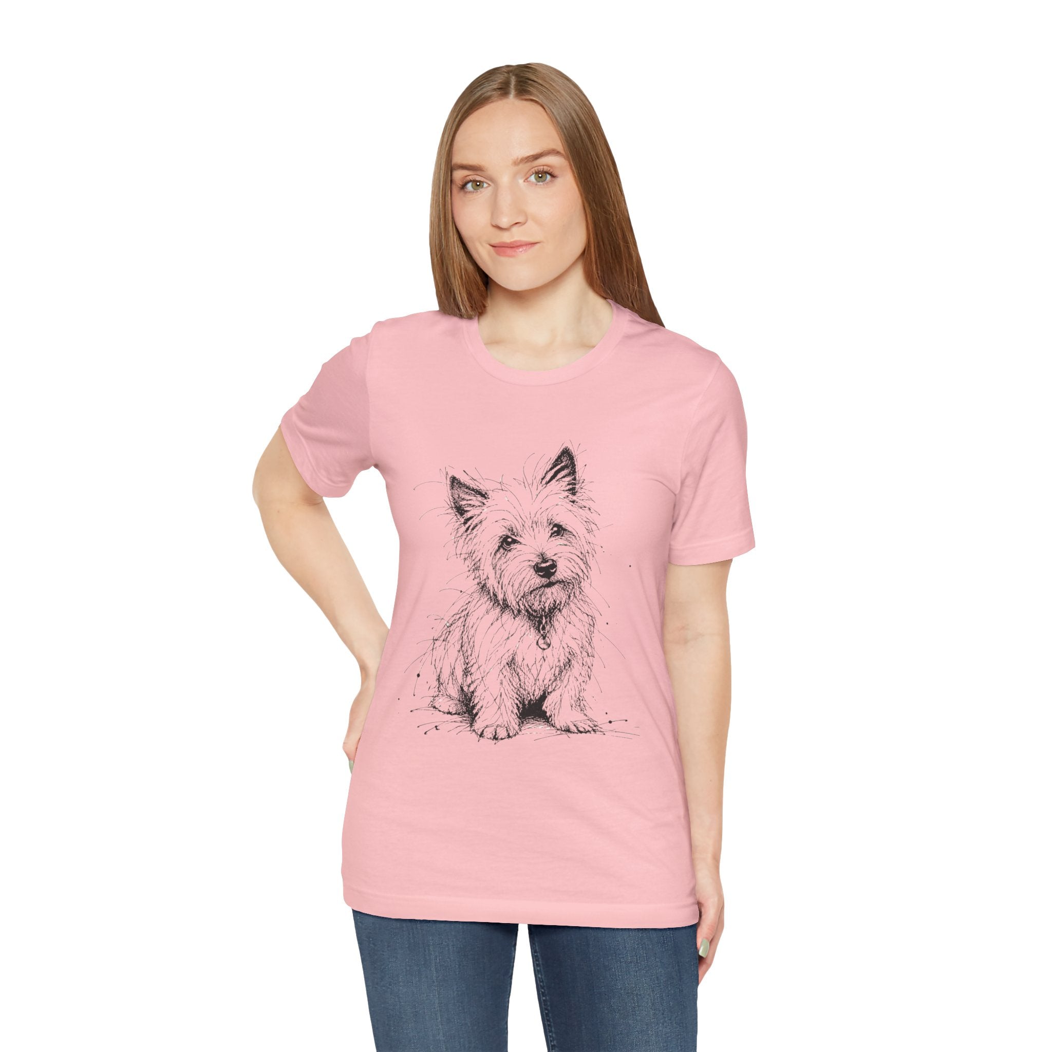 Westie Sketch T‑Shirt – Hand-Drawn West Highland White Terrier Tee