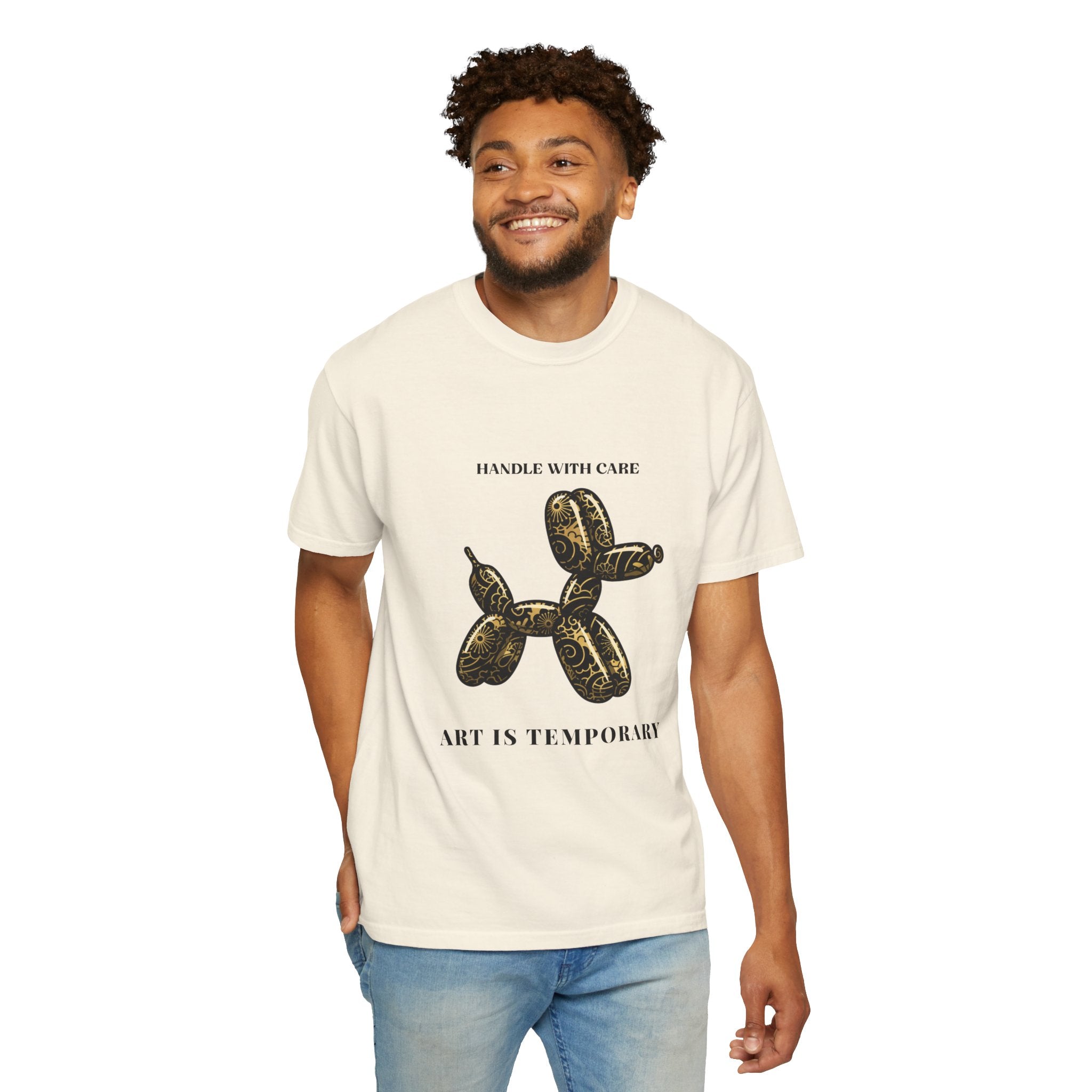 Art Is Temporary Balloon Dog T-Shirt — Handle With Care Graphic Tee