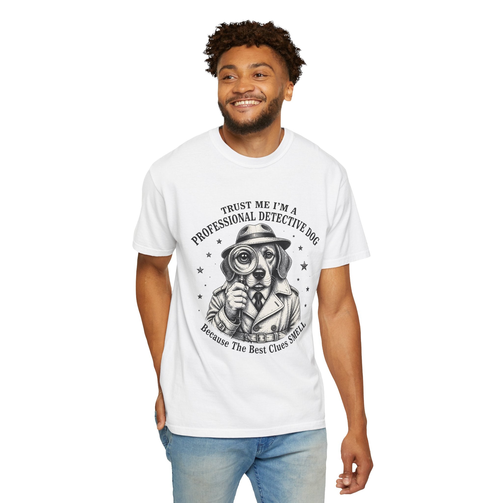 Detective Dog T-Shirt — "Trust Me I'm a Professional Detective Dog" Graphic Tee