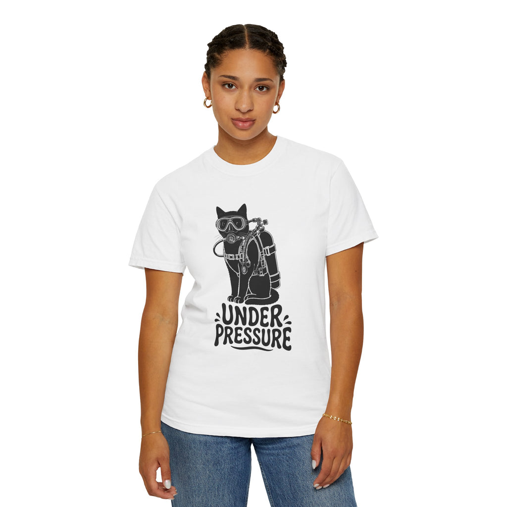 Sleepy Grumpy Cat Tee — Minimal Silhouette Lounging Cat T-Shirt