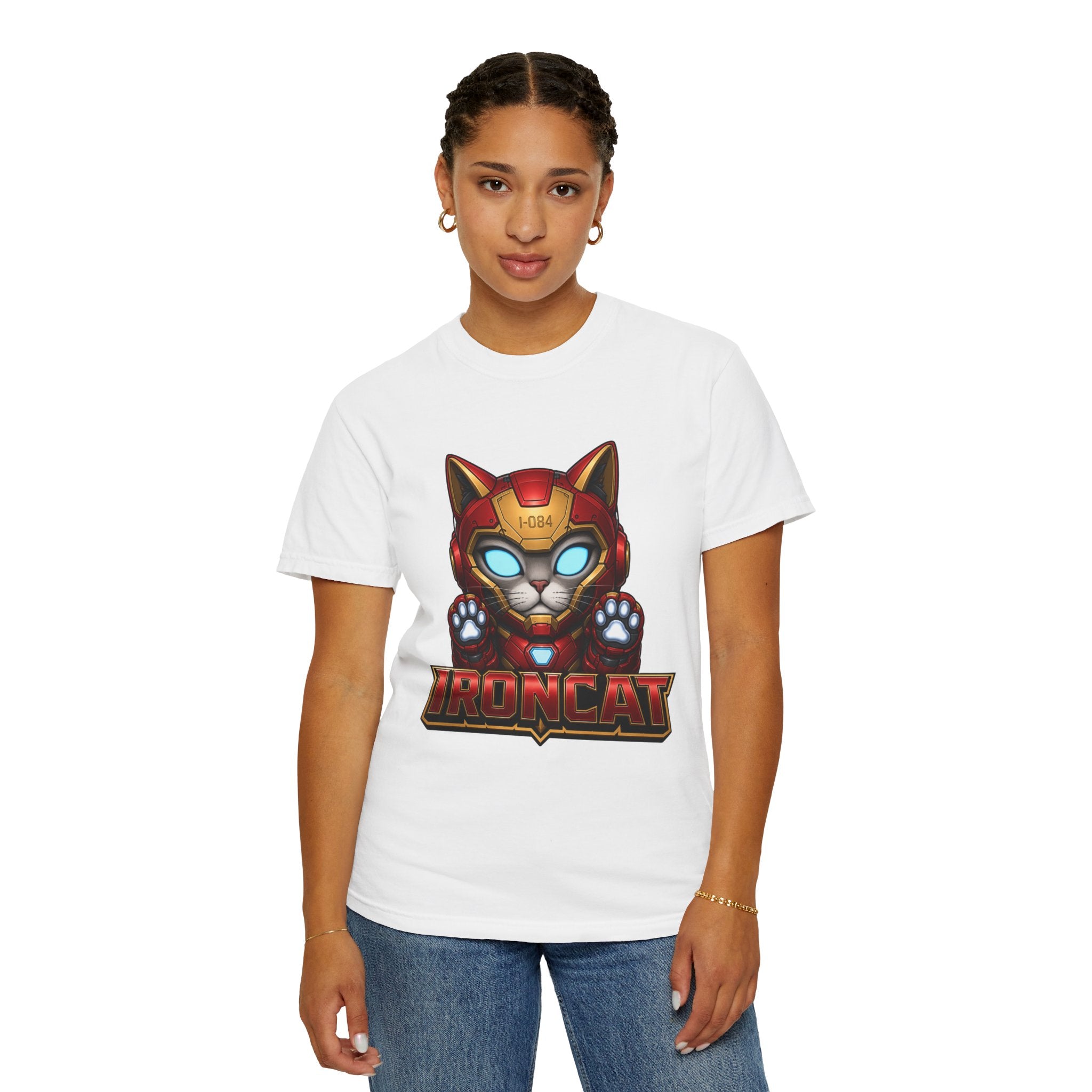 Ironcat T-Shirt — Superhero Mecha Cat Graphic Tee