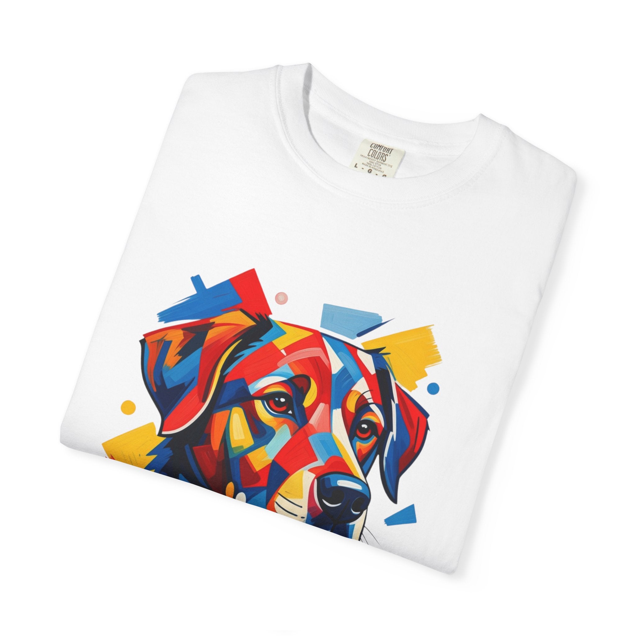 Labrador Pop-Art T-Shirt — Vibrant Multi-Color Dog Portrait