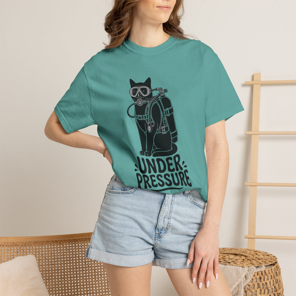 Sleepy Grumpy Cat Tee — Minimal Silhouette Lounging Cat T-Shirt