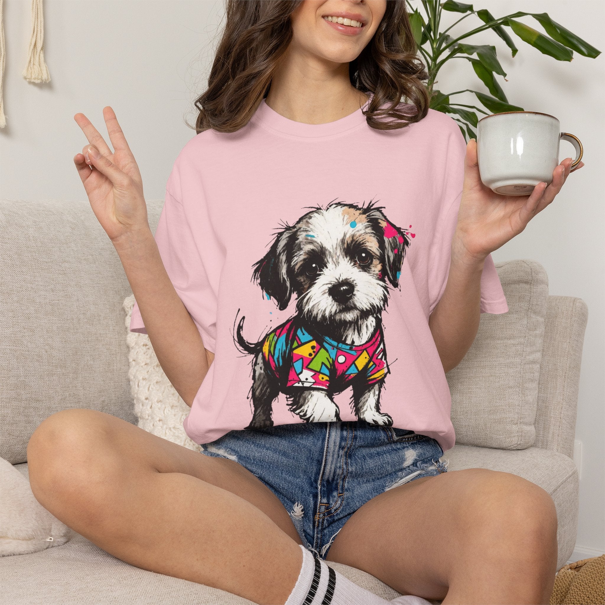 Shih Tzu Puppy Retro 90s Graphic T-Shirt