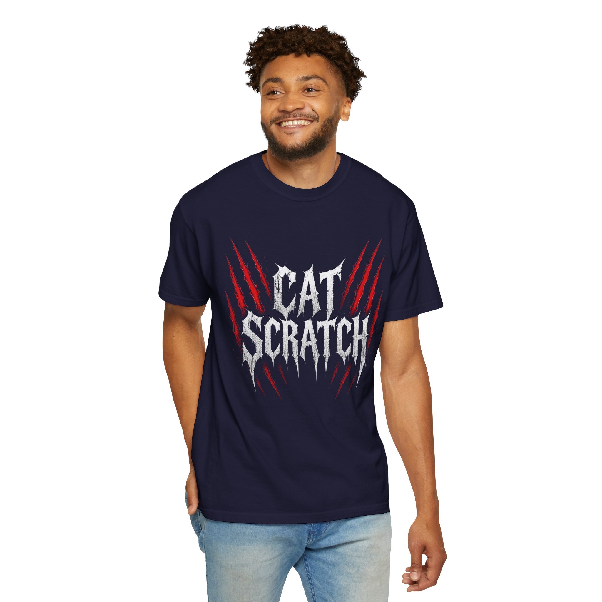 Cat Scratch Deathcore T-Shirt — Bloody Claw Mark Metal Tee