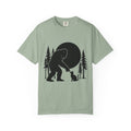 Bigfoot Boop T-Shirt — Minimal Sasquatch & Cat Silhouette Tee