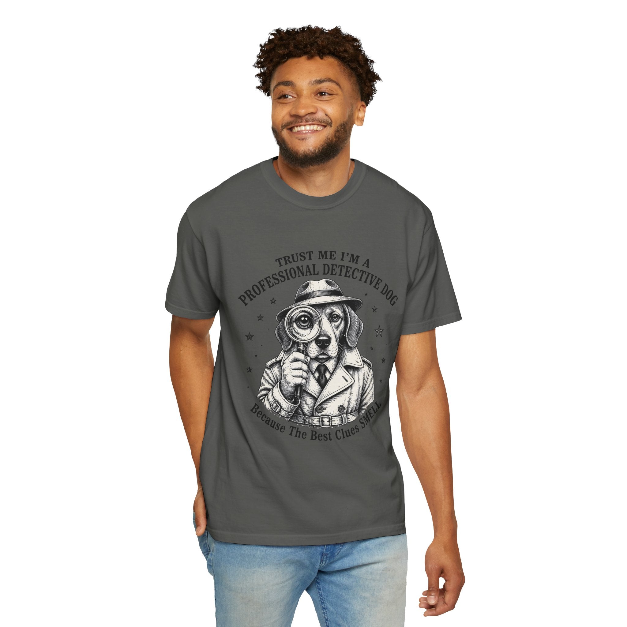 Detective Dog T-Shirt — "Trust Me I'm a Professional Detective Dog" Graphic Tee