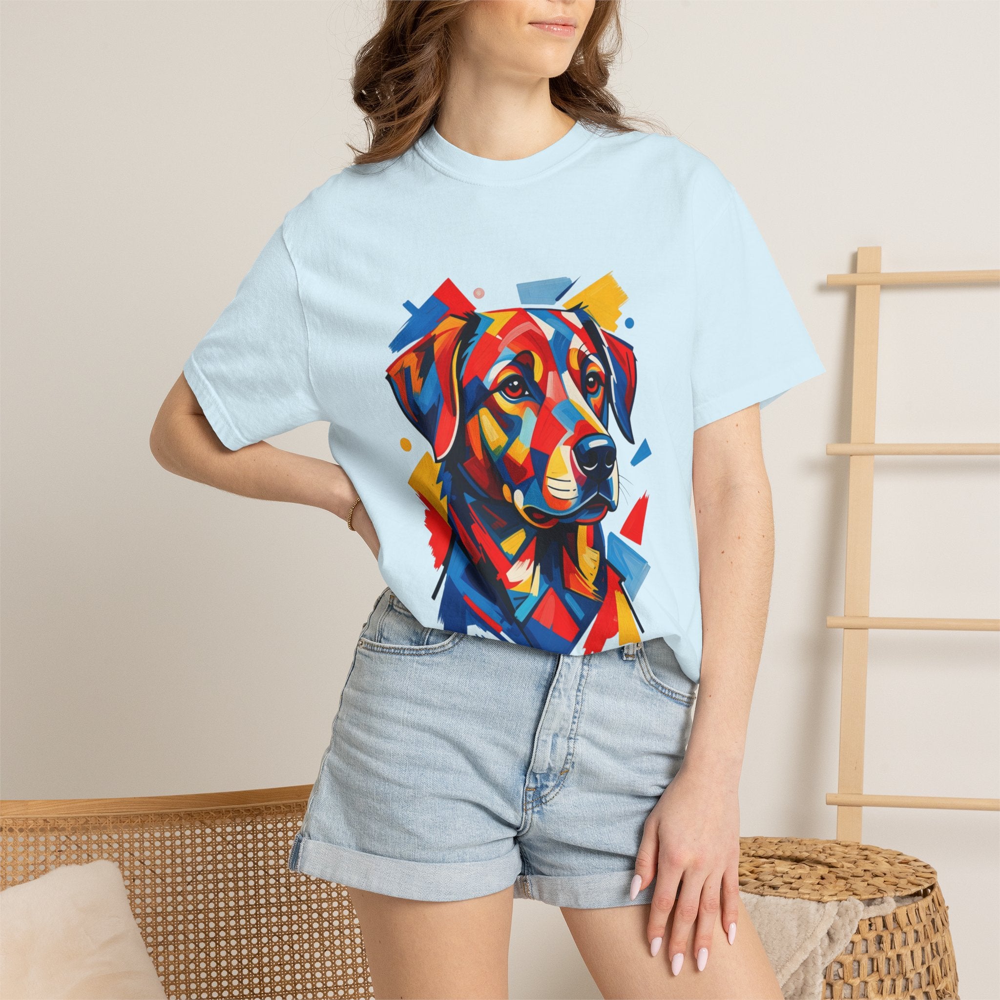 Labrador Pop-Art T-Shirt — Vibrant Multi-Color Dog Portrait
