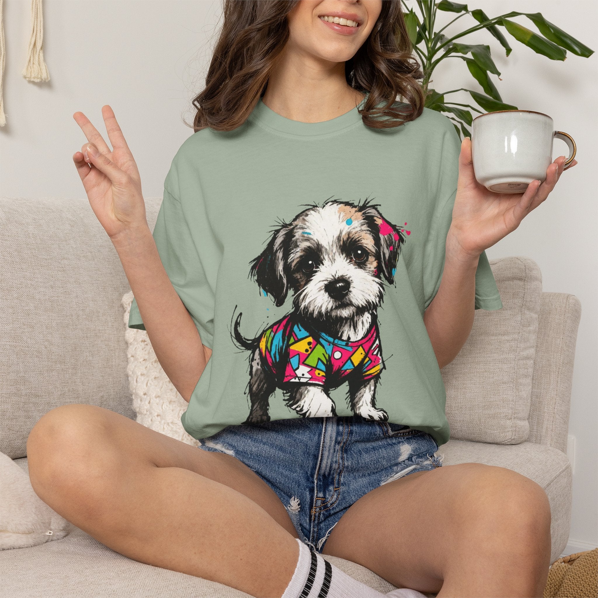 Shih Tzu Puppy Retro 90s Graphic T-Shirt