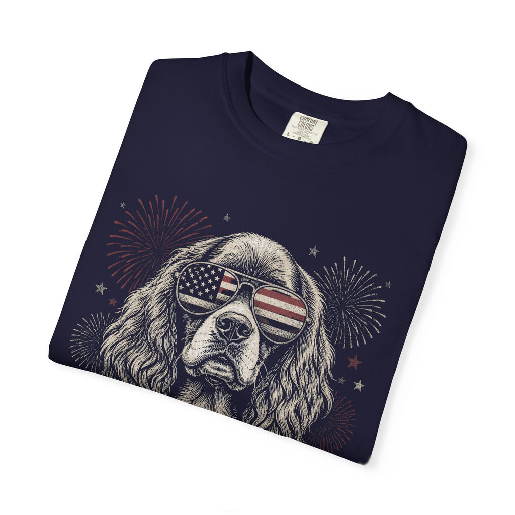'MERICA Cocker Spaniel Aviator Sunglasses T-Shirt